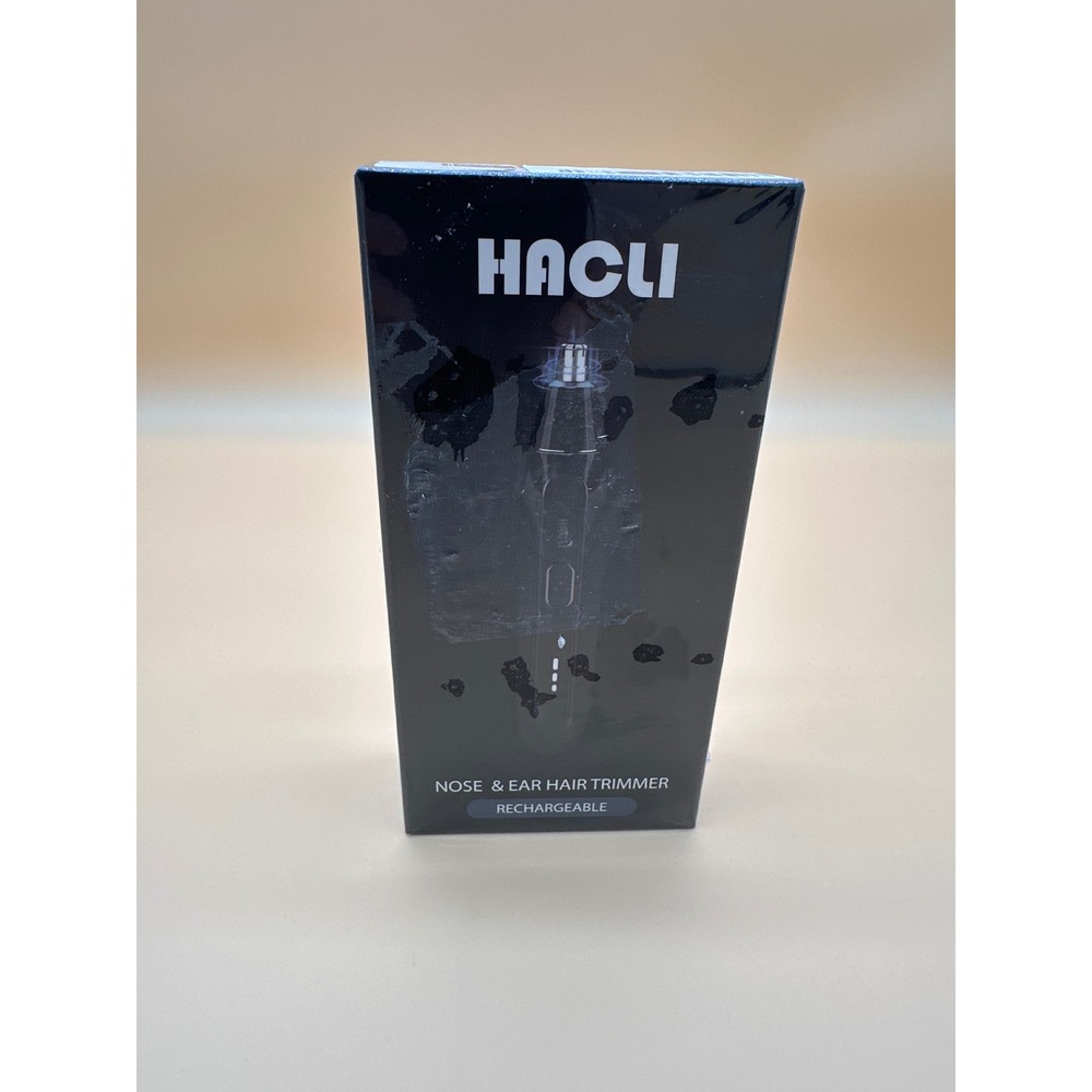 HACLI Rechargeable Nose and Ear Hair Trimmer IPX7 Waterproof Black Grooming Tool